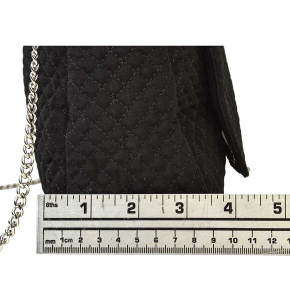 Vera Bradley Black Quilted Crossbody Chain Strap w/Leather Trim Nice - Picture 10 of 12